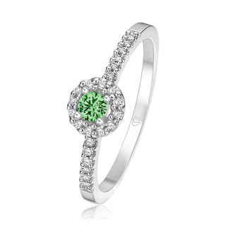 Schmuckring Darling mit Chrom Turmalin und Brillanten in Weißgold