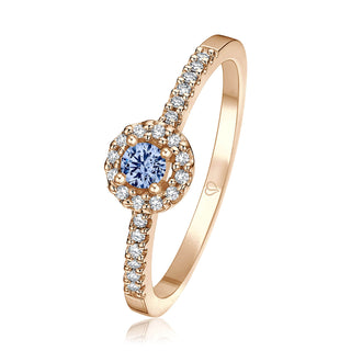 Schmuckring Darling mit Tansanit und Brillanten in Roségold