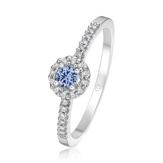 Schmuckring Darling mit Tansanit und Brillanten in Weißgold