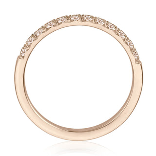 Vorsteckring mit Cashmere Brown Brillanten in Ambridge Gold 750 – Seitenansicht