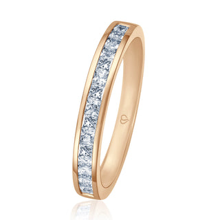 Vorsteckring My Candid mit Diamanten im Princess Cut in Roségold