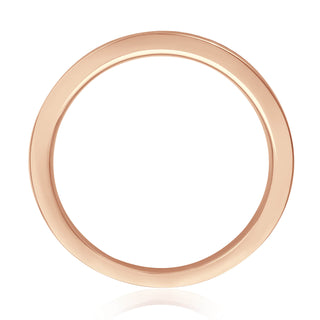 Vorsteckring My Candid mit Diamanten im Princess Cut in Rotgold – Seitenansicht