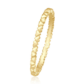 Vorsteckring My Serenity mit Herzen in Gelbgold