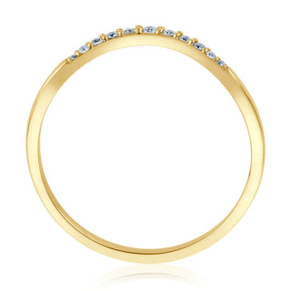 Vorsteckring My Sweetheart mit Brillanten in Gelbgold – Seitenansicht