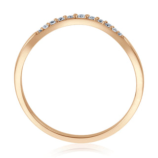 Vorsteckring My Sweetheart mit Brillanten in Roségold – Seitenansicht