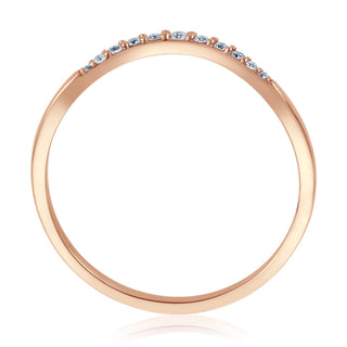 Vorsteckring My Sweetheart mit Brillanten in Rotgold – Seitenansicht