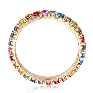 Vorsteckring Your Passion Color mit Saphiren in Roségold – Seitenansicht