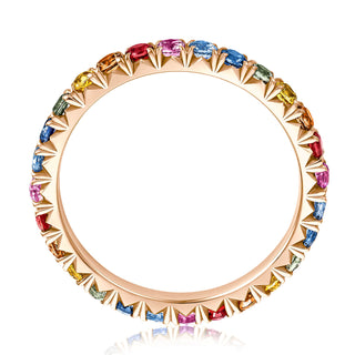 Vorsteckring Your Passion Color mit Saphiren in Rotgold – Seitenansicht
