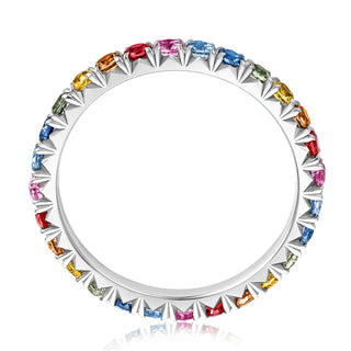 Vorsteckring Your Passion Color mit Saphiren in Weißgold – Seitenansicht